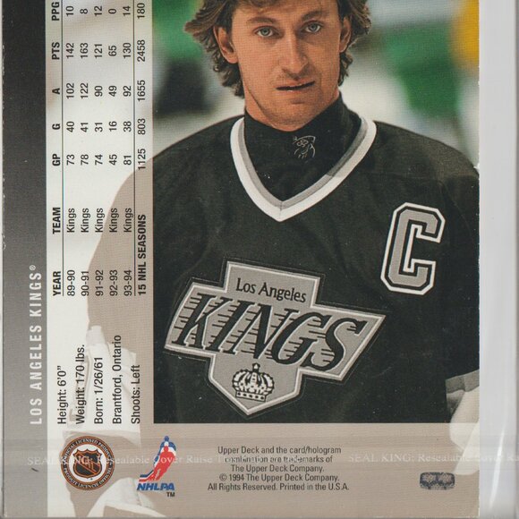 Wayne Gretzky LA Kings 1994-1995 Upper Deck Oversize Jumbo Hockey Card  #1 5x7 - Picture 5 of 5